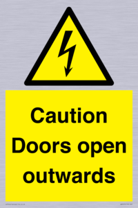 Caution Doors open outwards